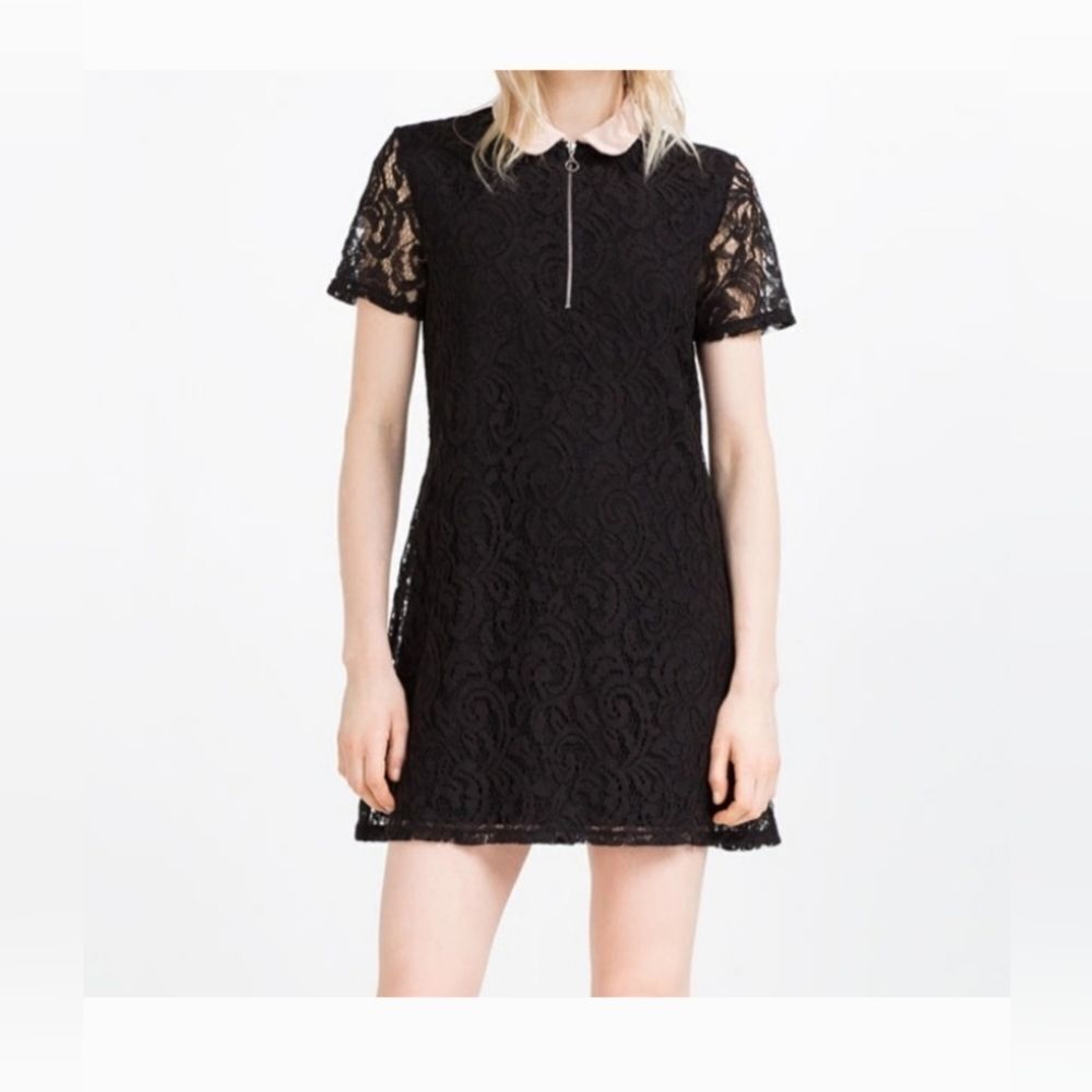 Zara Black Lace Mini Dress